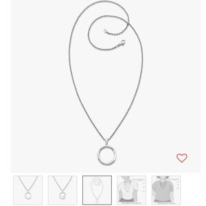 James Avery Sterling Silver Circlet Changeable Charm Necklace 18”